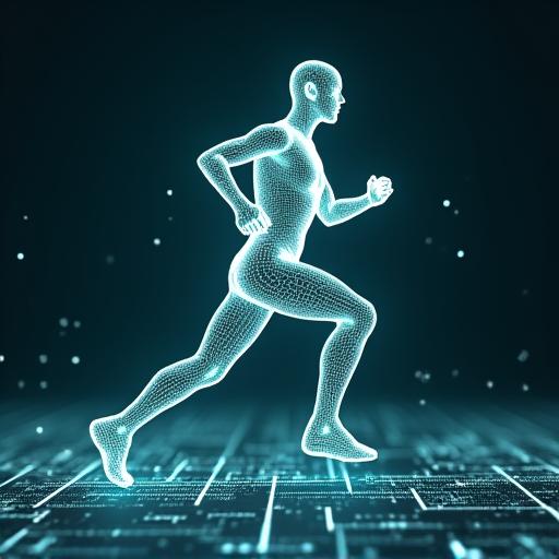 AIが生成した人間の動作解析の3Dワイヤーフレーム